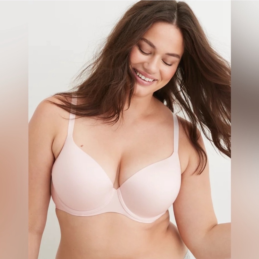 ☀️*NWT* AERIE • Sunnie Demi Push Up Bra in Blush Pink Size 32 DDD